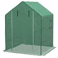 Ersatzfolie Gewächshausfolie mit UV-Schutz, Seitenfenster, Rolltür, Grün