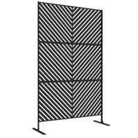 Outsunny Gartensichtschutz mit Ständer, 122 x 198cm Raumteiler mit Dreieckmuster