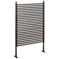 Outsunny Gartenzaun, Dekorative Zaun, 93 x 150 cm Teichzaun, Stahlzaun mit Fuß