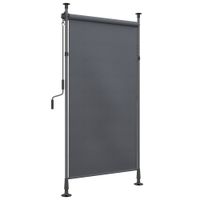 Senkrechtmarkise mit Sonnenschutz, 150 x 220-310cm Balkonsichtschutz, Polyester