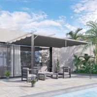 Outsunny Ersatzdach für Pergola, 3,5x2,6 m Pergola-Dach mit Entwässerungslöchern