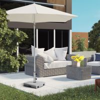Outsunny Sonnenschirmständer 28 kg Sonnenschirmfuß mit Rollen für Garten, Granit