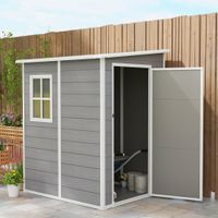 Gerätehaus 1,54m³, Gartenhaus mit Pultdach, 122 x 149 x 192/177 cm Gartenschrank