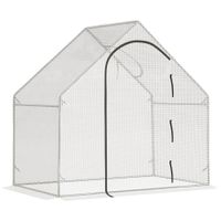 Outsunny Gewächshaus, 180 x 100 x 168 cm Foliengewächshaus mit Rolltür Treibhaus
