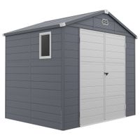 Outsunny Gerätehaus 4,1m³, Gartenhaus mit Pultdach, 240 x 190 x 180/228 cm