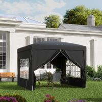 Outsunny Pavillon ca.3x3m, wasserabweisend Stabil Winterfest Pop-up Faltpavillon