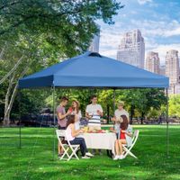Pavillon ca. 3x3m, wasserdicht Stabil Winterfest Pop-up Faltpavillon, UV Schutz