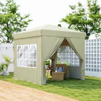Pavillon ca. 2,5x2,5m wasserabweisend Stabil Winterfest Pop-up Faltpavillon