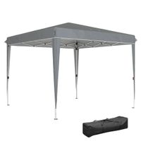 Outsunny Pavillon 3x3m wasserabweisend Stabil Winterfest Pop-up Faltpavillon