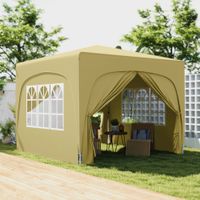 Pavillon 3x3m, wasserabweisend Stabil Winterfest Pop-up Faltpavillon, UV Schutz
