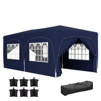 Outsunny Pavillon ca.3x6m, wasserabweisend Stabil Winterfest Pop-up Faltpavillon