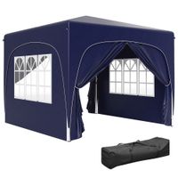 Outsunny Pavillon 3x3m wasserabweisend Stabil Winterfest Pop-up Faltpavillon