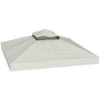 Outsunny Ersatzdach für Pavillon 3 x 3 m, wasserabweisend Pavillondach
