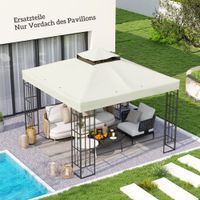 Outsunny Ersatzdach für Pavillon 3 x 3 m, wasserabweisend Pavillondach