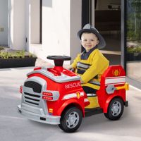 Feuerwehrauto, max. 3 km/h, Sirene, Blaulicht, Werkzeuge, für Kinder 3-5 Jahre