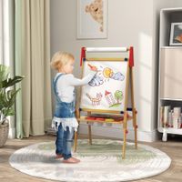 3-in-1 Kindertafel höhenverstellbar, doppelseitige Kinder Staffelei mit Ablage