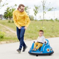 12V Kinder Autoscooter mit 2,4 G Fernbedienung, Elektro Bumper mit Musik Blau