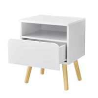 Nachttisch Dargaville 50x40x34 cm Weiß