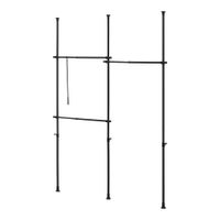 Teleskopgarderobe Kemi mit 3 Garderobenstangen 150 - 230 cm