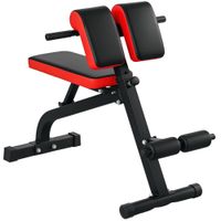 SPORTNOW Multifunktionale Hantelbank, verstellbar, klappbar, bis 120 kg, Schwarz