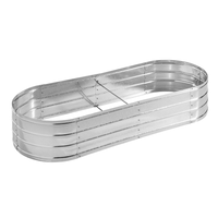Stahl Oval Hochbeet, ca. 150 x 60 x 30 cm