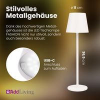 LED Tischlampe AddLiving Fashion weiss