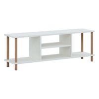 Fernsehtisch Ærøskøbing mit 2 Ablagefächern 43 x 120 x 29 cm Weiß