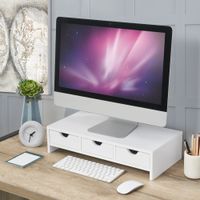 Monitorständer Ruovesi 12x51x25cm Weiß
