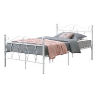 Metallbett Abolda 120x200 cm Doppelbett bis 300kg Weiß