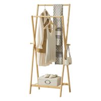 Garderobenständer Keitele 150 x 60 x 42 cm Bambus Natur