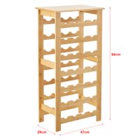 Weinregal Äänekoski 94x47x29 cm Bambus Natur