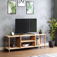 Fernsehtisch Ærøskøbing mit 2 Ablagefächern 43 x 120 x 29 cm Holzoptik