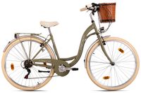 DaCapo Damenrad 28'' Casino Olivgrün 6 Gänge RH 48 cm mit Korb