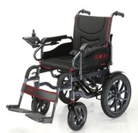AT52332 Elektrischer Rollstuhl Schwarz aus Carbonstahl, 2x 250 Watt