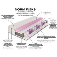 AH26 Boxspringfederkernmatratze mit abnehmbarem Komfortschaum-Topper & Aloe Vera Bezug