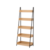 Holz-Buchregal, ca. 67 x 33 x 160 cm - Holz & Schwarz