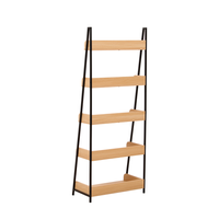 Holz-Buchregal, ca. 67 x 33 x 160 cm - Holz & Schwarz