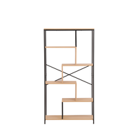 Holz-Buchregal, ca. 85 x 35 x 163 cm - Holz & Schwarz