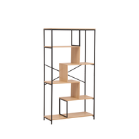 Holz-Buchregal, ca. 85 x 35 x 163 cm - Holz & Schwarz