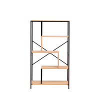 Holz-Buchregal, ca. 75 x 35 x 133 cm - Holz & Schwarz