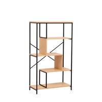 Holz-Buchregal, ca. 75 x 35 x 133 cm - Holz & Schwarz