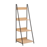 Holz-Buchregal, ca. 52 x 47 x 146 cm - Holz & Schwarz