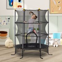 Kinder Trampolin Ø163 cm, Trampolin für Kinder 3-10 Jahre, Gartentrampolin