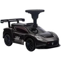 Rutschauto, Bobby Car mit Stauraum, Hupe und Musik Schwarz 65 x 29 x 37 cm