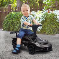 Rutschauto, Bobby Car mit Stauraum, Hupe und Musik Schwarz 65 x 29 x 37 cm