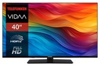 Telefunken Fernseher 40 Zoll Smart TV VIDAA XF40VP750M-W Full HD Fernseher HDR TV mit Triple-Tuner