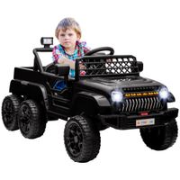 12V Elektrisches Kinderauto, mit Lichtern, Musik und Hupe, 3-8 Jahre, Schwarz