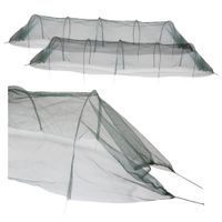 Pflanztunnel 2er Set mit Metallbögen, Gartentunnel 250x60x55cm, Netztunnel