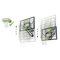 EXIT Galaxy Basketballkorb zur Wandmontage mit Dunkring - grün/schwarz