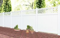 Sichtschutz Oslo Line 5x Zaunfeld weiß je 175 x 180cm und 6x Pfosten zum Aufschr. o. Einbeton.